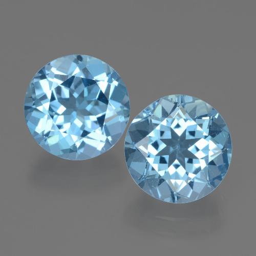 Sky Blue Topaz Gem - 3.3ct Round Facet (ID: 439913)