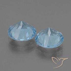 Topaz Gemstones in 9 mm (calibrated) Size for Sale, Topaz Stones in Swiss Blue Color