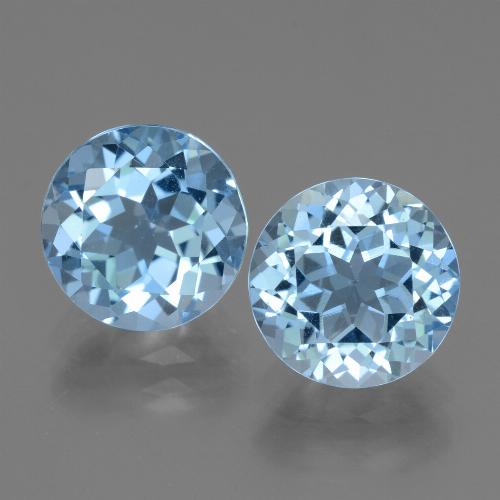 Baby Blue Topaz Gem - 3.4ct Round Facet (ID: 439941)