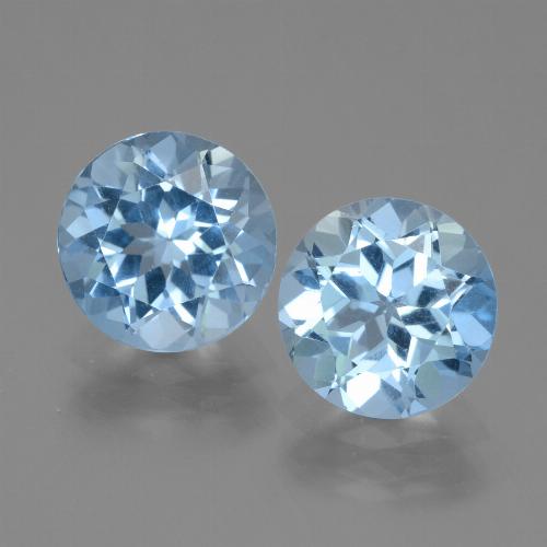 Sky Blue Topaz Gem - 3ct Round Facet (ID: 439945)