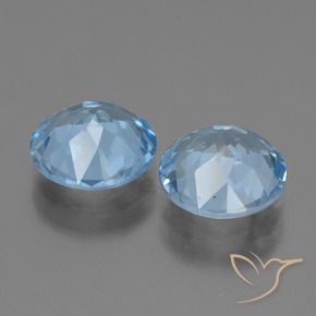 Topaz Gemstones in 9 mm (calibrated) Size for Sale, Topaz Stones in Swiss Blue Color