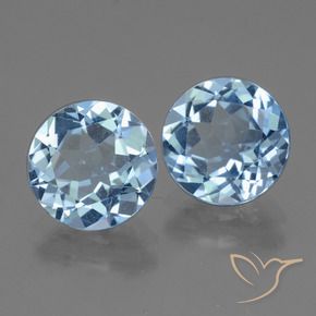 5.69 ctw Blue Topaz Stones, Natural Topaz in Round Facet Shape for Sale