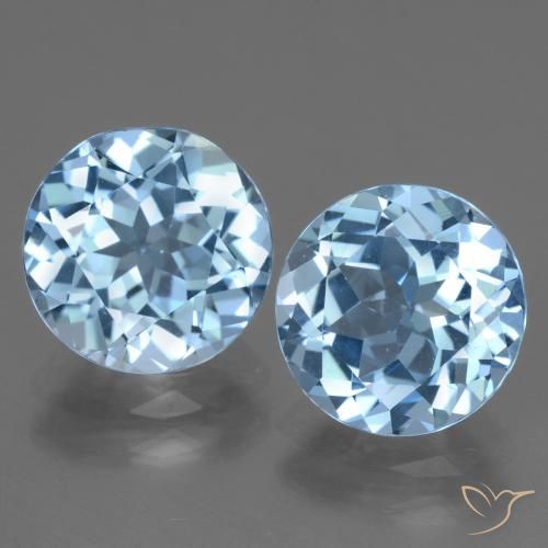 6.51ctw Natural Swiss Blue Topaz, Round, VVS