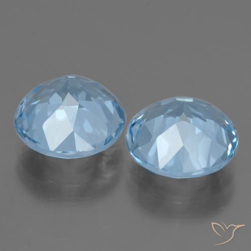 Topaz Gemstones in 9 mm (calibrated) Size for Sale, Topaz Stones in Swiss Blue Color