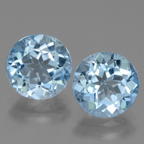 Sky Blue Topaz Gem - 3.3ct Round Facet (ID: 440003)