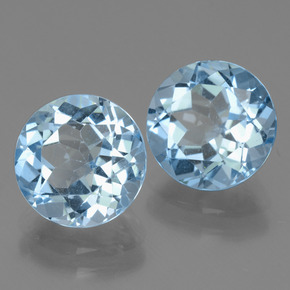 6.62 ctw Blue Topaz Stones, Natural Topaz in Round Facet Shape for Sale