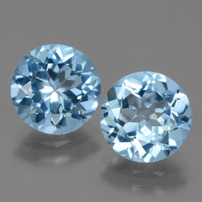 Swiss Blue Topas Edelstein - 3ct Rund Facettenschliff (ID: 440004)
