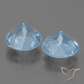 Topaz Gemstones in 9 mm (calibrated) Size for Sale, Topaz Stones in Swiss Blue Color