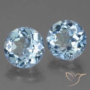 6.27 ctw Blue Topaz Stones, Natural Topaz in Round Facet Shape for Sale
