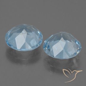 Topaz Gemstones in 9 mm (calibrated) Size for Sale, Topaz Stones in Swiss Blue Color