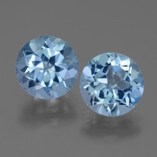 Blu elettrico Topazio Gem - 3.4ct Sfaccettatura rotonda (ID: 440071)