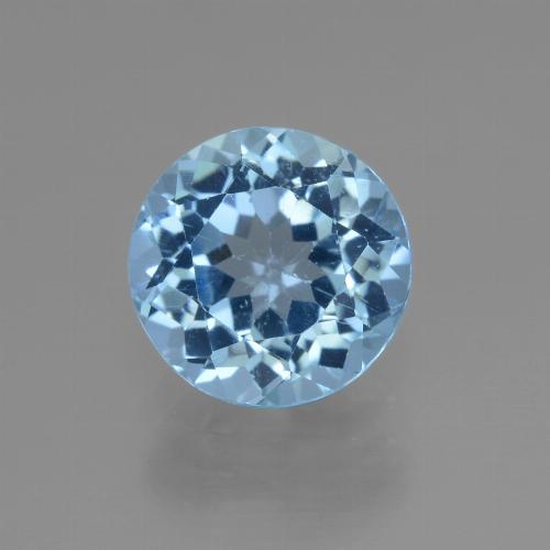 Medium Blue Topaz Gem - 3.4ct Round Facet (ID: 440123)