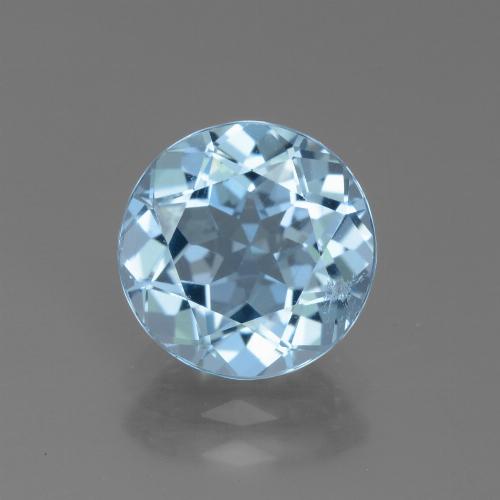 Baby blau Topas Edelstein - 3.3ct Rund Facettenschliff (ID: 440165)