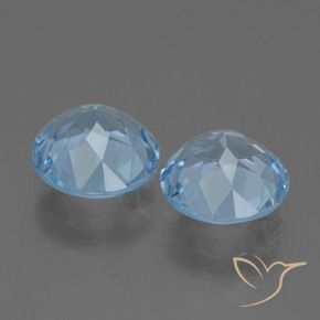 Topaz Gemstones in 9 mm (calibrated) Size for Sale, Topaz Stones in Swiss Blue Color