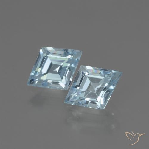Sky Blue Topaz Gem - 0.8ct Rhomb Facet (ID: 442015)