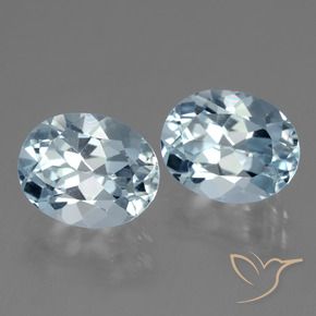 6.60 ctw Blue Topaz Stones, Natural Topaz in Oval Facet Shape for Sale