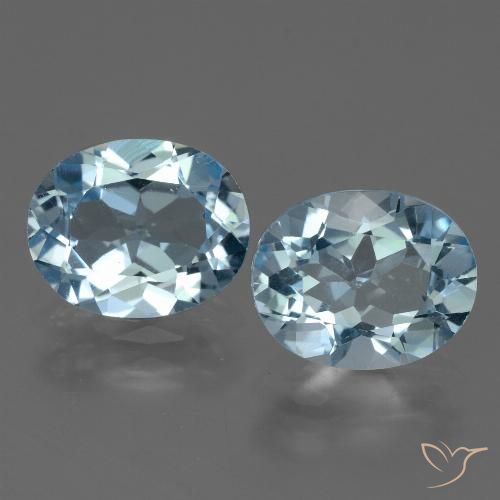 5.81 ct Loose Sky Blue Topaz, 10.1 x 8.2 mm Oval Cut From Brazil, Photo A