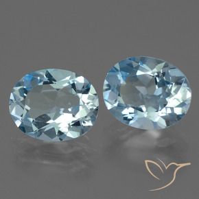 5.81 ctw Blue Topaz Stones, Natural Topaz in Oval Facet Shape for Sale