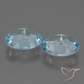 Topaz Gemstones in 10 x 8 mm (calibrated) Size for Sale, Topaz Stones in Sky Blue Color
