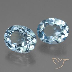 6.75 ctw Blue Topaz Stones, Natural Topaz in Oval Facet Shape for Sale