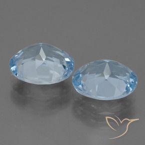 Topaz Gemstones in 10 x 8 mm (calibrated) Size for Sale, Topaz Stones in Swiss Blue Color
