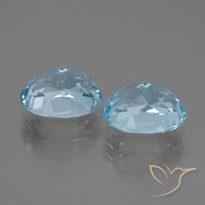 Topaz Gemstones in 10 x 8 mm (calibrated) Size for Sale, Topaz Stones in Sky Blue Color