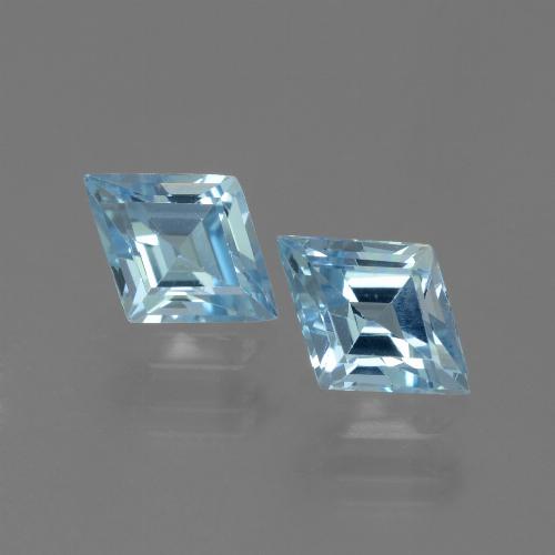 Sky Blue Topaz Gem - 0.8ct Rhomb Facet (ID: 442202)