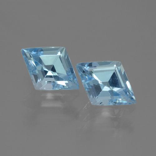 Azul maya intenso Topacio Gema - 0.9ct Faceta de Rómbico (ID: 442205)