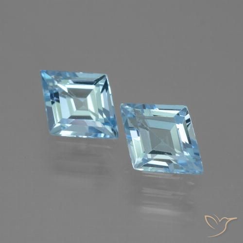 Swiss Blue Topaz Gem - 0.8ct Rhomb Facet (ID: 442206)