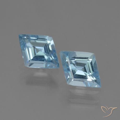 Swiss Blue Topaz Gem - 0.8ct Rhomb Facet (ID: 442207)