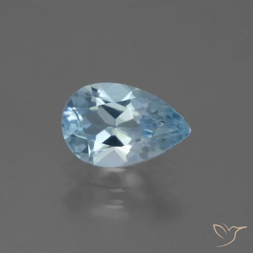 1.53ct Natural Swiss Blue Topaz, Pear Shape, VVS-VS