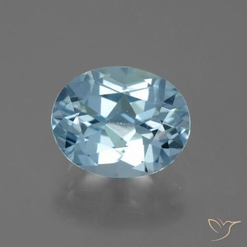 Deep Maya Blue Топаз Камень - 3.1ct Фасетный Овал (ID: 442409)