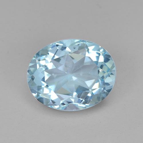 Baby Blue Топаз Камень - 3.6ct Фасетный Овал (ID: 442417)