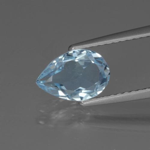 Celeste Topazio Gem - 1.4ct Sfaccettatura a pera (ID: 442518)