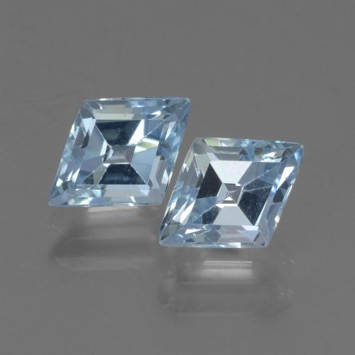 Sky Blue Topaz Gem - 1ct Rhomb Facet (ID: 442574)