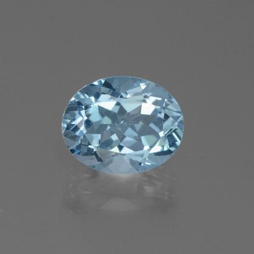Свисс-Блю Топаз Камень - 3.5ct Фасетный Овал (ID: 442652)