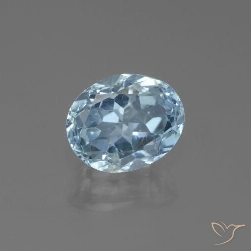 Светло-синий Топаз Камень - 3.5ct Фасетный Овал (ID: 442656)