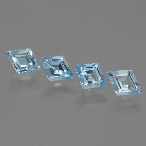 Свисс-Блю Топаз Камень - 0.8ct Ромб Фасетный (ID: 442703)