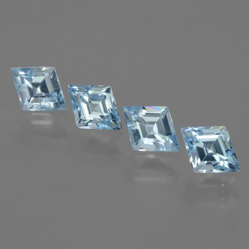 Baby Blue Topaz Gem - 0.8ct Rhomb Facet (ID: 442707)