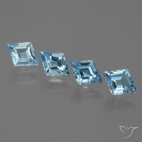 Swiss Blue Topaz Gem - 0.9ct Rhomb Facet (ID: 442708)