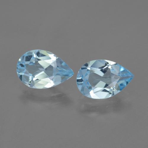 Baby Blue Топаз Камень - 1.4ct Фасетная Груша (ID: 442735)