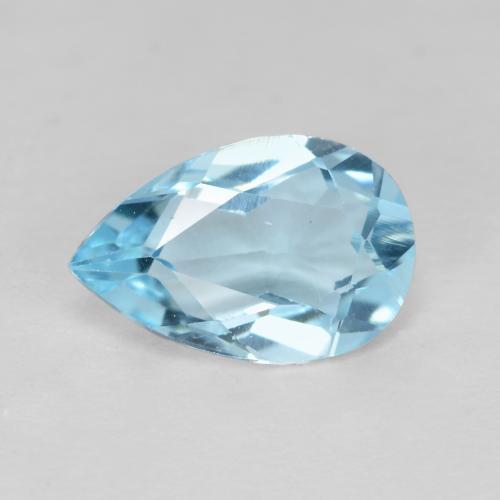 Azul celeste intenso Topacio Gema - 1.3ct Corte en forma de pera (ID: 442740)