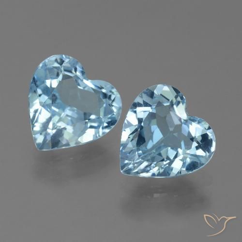 Sky Blue Topaz Gem - 2.6ct Heart Facet (ID: 442840)