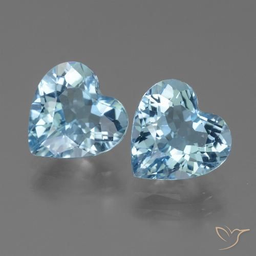5.51ctw Natural Sky Blue Topaz, Heart, VVS