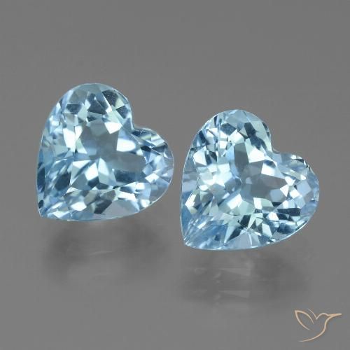 6.32 ct Sky Blue Topaz, 9.2 x 9.1 mm Heart Cut From Brazil, Photo A