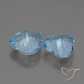 Topaz Gemstones in 9 x 9 mm (calibrated) Size for Sale, Topaz Stones in Swiss Blue Color