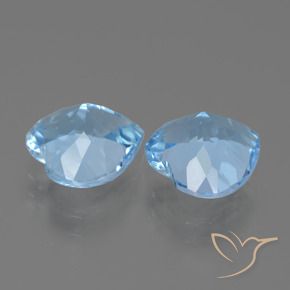 Topaz Gemstones in 9 x 9 mm (calibrated) Size for Sale, Topaz Stones in Swiss Blue Color