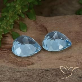 Topaz Gemstones in 9 x 9 mm (calibrated) Size for Sale, Topaz Stones in Sky Blue Color