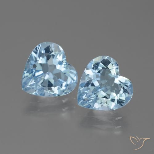 5.79ctw Natural Sky Blue Topaz, Heart, VVS