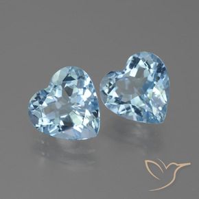 5.79 ctw Blue Topaz Stones, Natural Topaz in Heart Facet Shape for Sale
